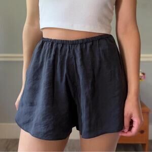 Zara relaxed black shorts